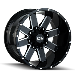 ION 141 141 GLOSS BLACK MILLED 20X9 8-165.1 0MM 130.8MM