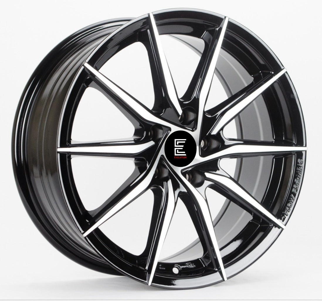 Evolution 2253 17X7.5 5x114.3 Gloss Black Machined Face