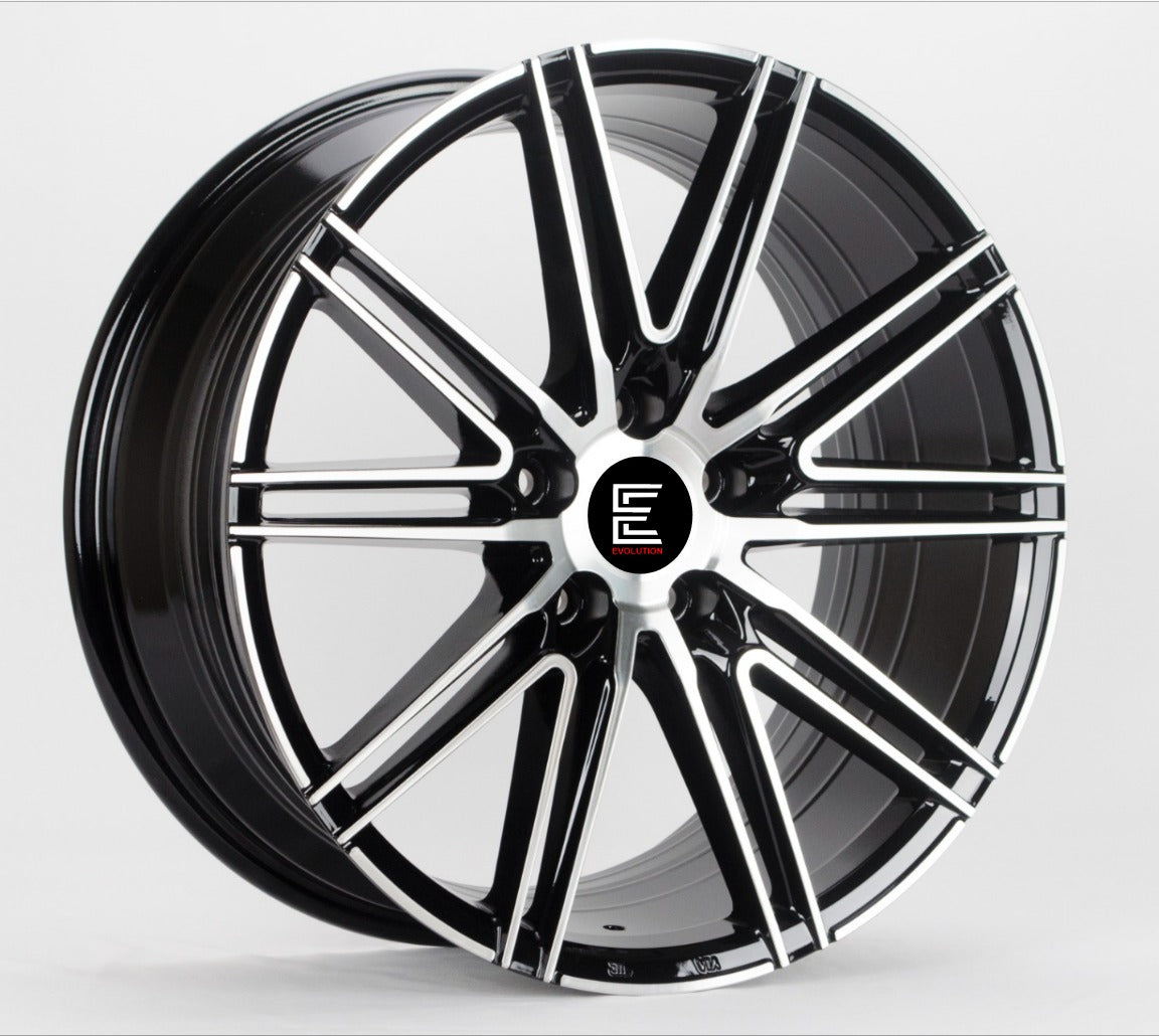 Evolution BY07 17X7.5 5x112 Gloss Black Machined Face