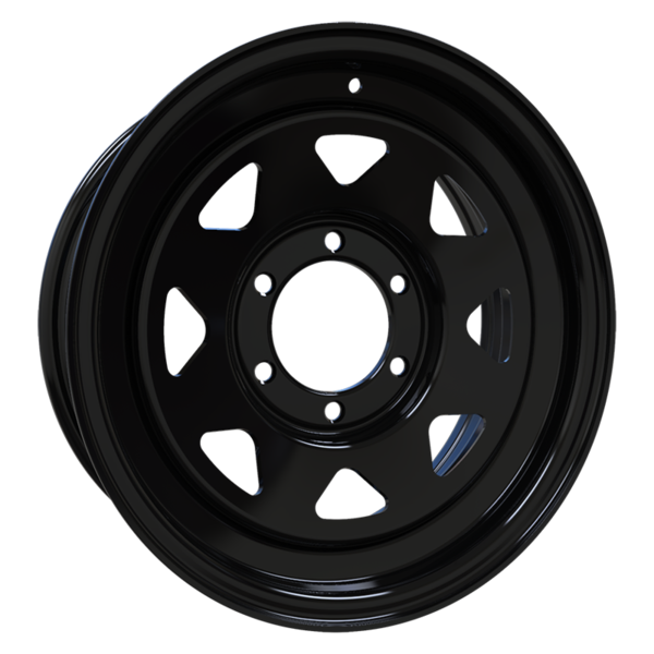 Envy 200GBS TRAILER STEEL SPOKE GLOSS BLACK 16X60 6x139.7
