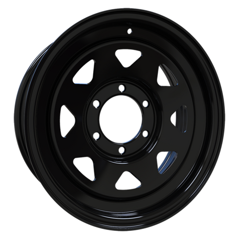 Envy 200GBS TRAILER STEEL SPOKE GLOSS BLACK 16X60 6x139.7