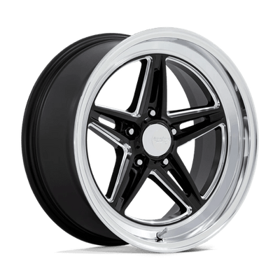 20x10 | 5x5.0 | -20 | 78.10 | American Racing Vintage | GLOSS BLACK W DIAMOND CUT LIP VN514BE20105020N