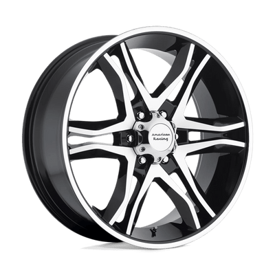 17x8 | 6x135 | 25 | 87.10 | American Racing | GLOSS BLACK MACHINED AR89378063325
