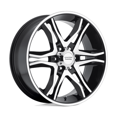 18x8.5 | 6x5.5 | 12 | 106.10 | American Racing | GLOSS BLACK MACHINED AR89388568312