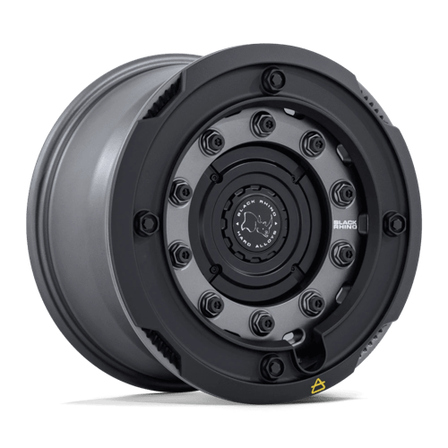 17x8 | 6x130 5.5 | 32 | 95.10 | Black Rhino Hard Alloys | GUN BLACK W MATTE BLACK RING BR027MX17806E32