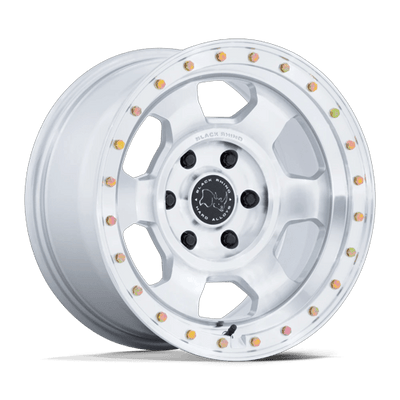17x8.5 | 6x5.5 | 25 | 106.10 | Black Rhino Hard Alloys | GLOSS SILVER W MACHINED FACE BR029SD17856825
