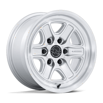 17x8.5 | 6x5.5 | 25 | 106.10 | Black Rhino Hard Alloys | GLOSS SILVER W MACHINED FACE BR032SD17856825