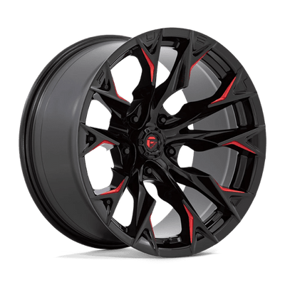 20x10 | 5x5.0 | -18 | 71.50 | Fuel 1PC | GLOSS BLACK MILLED W CANDY RED D82320007547
