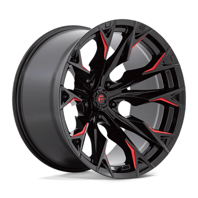 22x12 | 5x5.0 | -44 | 71.50 | Fuel 1PC | GLOSS BLACK MILLED W CANDY RED D82322207547