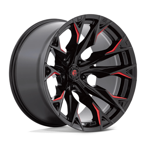 22x12 | 5x5.0 | -44 | 71.50 | Fuel 1PC | GLOSS BLACK MILLED W CANDY RED D82322207547