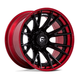 20x10 | 8x6.5 | -18 | 125.10 | Fuel 1PC | MATTE BLACK W CANDY RED LIP FC402MQ20108018N