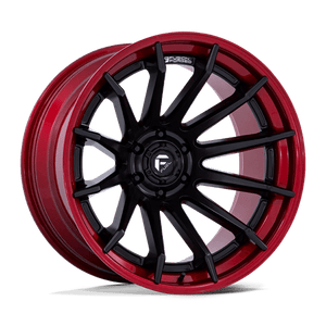 20x10 | 5x5.0 | -18 | 71.50 | Fuel 1PC | MATTE BLACK W CANDY RED LIP FC403MQ20105018N