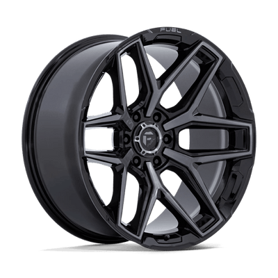22x9.5 | 6x5.5 | 20 | 106.10 | Fuel 1PC | GLOSS BLACK BRUSHED FACE W GRAY TINT FC854BT22956820