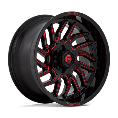20x10 | 6x5.5 | -18 | 106.10 | Fuel 1PC | GLOSS BLACK MILLED W RED TINT D80820008447