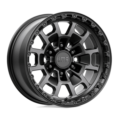 17x8.5 | 6x5.5 | 0 | 106.10 | KMC | SATIN BLACK W GRAY TINT KM71878568400