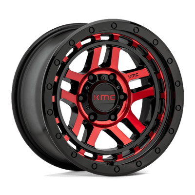 17x9 | 5x5.0 | -12 | 78.10 | KMC | GLOSS BLACK MACHINED W RED TINT KM54079050912N