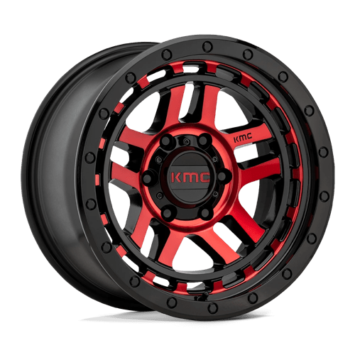 17x9 | 5x5.0 | -12 | 78.10 | KMC | GLOSS BLACK MACHINED W RED TINT KM54079050912N