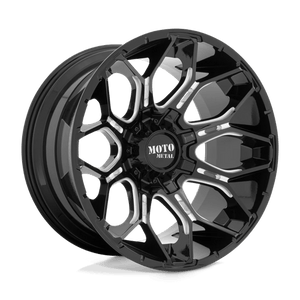 20x10 | 8x6.5 | -18 | 125.10 | Moto Metal | GLOSS BLACK MILLED MO80821080318N