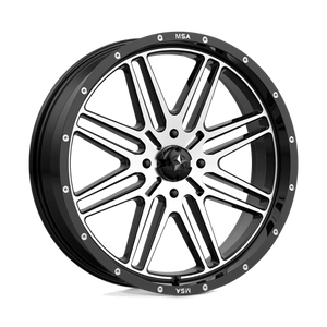 22x7 | 4x137 | 10 | 112.10 | MSA Offroad | GLOSS BLACK MACHINED M38-022737