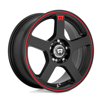 18x8 | 5x112 4.5 | 45 | 72.56 | Motegi | MATTE BLACK W RED STRIPE MR11688046745