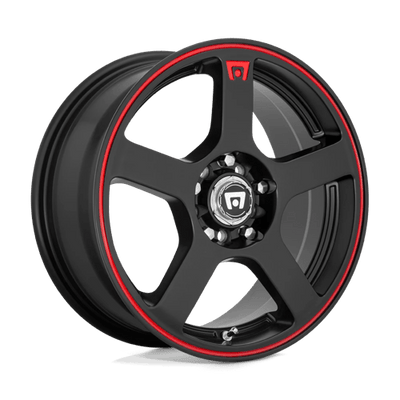17x7 | 5x100 4.5 | 40 | 72.56 | Motegi | MATTE BLACK W RED STRIPE MR11677031740