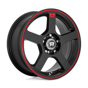 17x7 | 5x100 4.5 | 40 | 72.56 | Motegi | MATTE BLACK W RED STRIPE MR11677031740