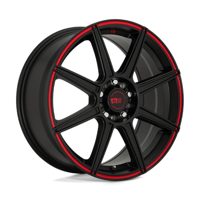 18x8 | 5x4.5 120 | 35 | 74.10 | Motegi | SATIN BLACK W RED STRIPE MR14288017935