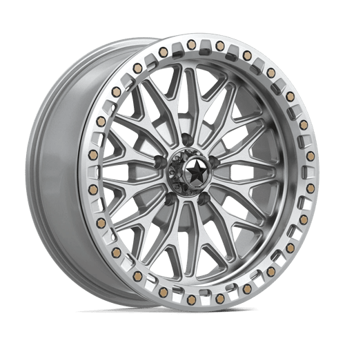 18x7 | 5x4.5 | 10 | 72.56 | MSA Offroad | GLOSS SILVER W MACHINED FACE MA053SD18701210