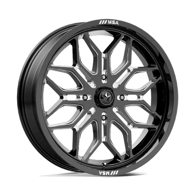 20x7 | 4x156 | 10 | 115.10 | MSA Offroad | GLOSS BLACK MILLED MA047BE20704410