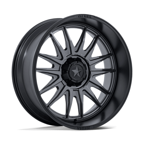 20x7 | 5x4.5 | 0 | 72.56 | MSA Offroad | MATTE GUNMETAL W MATTE BLACK LIP MA055AB20701200