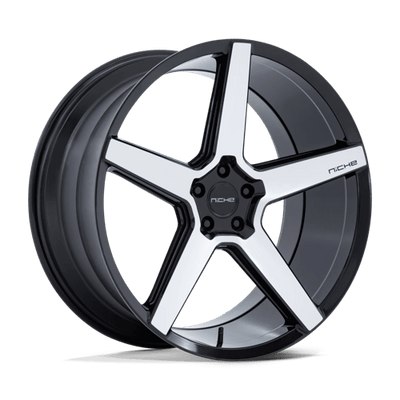 22x9 | 5x112 | 15 | 66.56 | Niche 1PC | GLOSS BLACK MACHINED NC283BD22905715