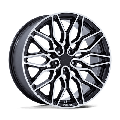 22x9 | 5x120 | 27 | 74.10 | Niche 1PC | GLOSS BLACK MACHINED NC277BD22905227