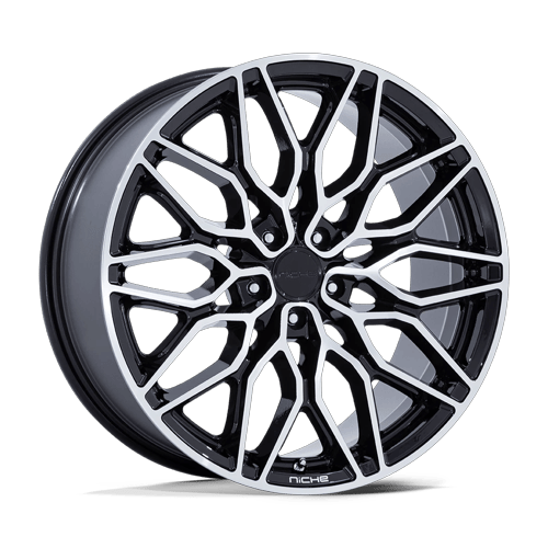 22x9 | 5x120 | 27 | 74.10 | Niche 1PC | GLOSS BLACK MACHINED NC277BD22905227