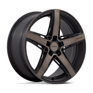 20x9 | 5x112 | 25 | 66.56 | Niche 1PC | MATTE BLACK W DOUBLE DARK TINT FACE M2712090F8+25