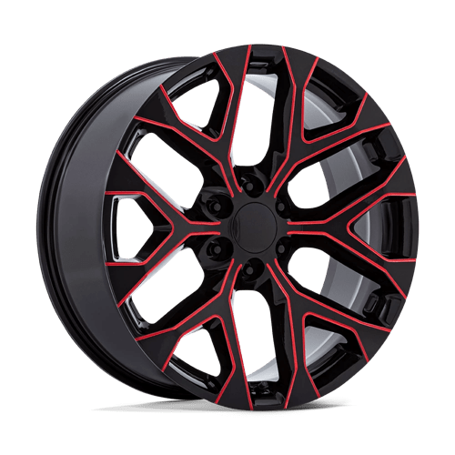 20x9 | 6x5.5 | 24 | 78.10 | Performance Replicas | GLOSS BLACK MILLED W RED TINT 177MR-295824