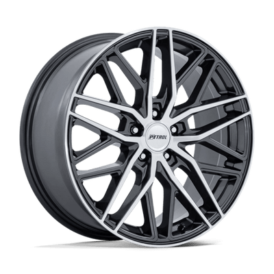18x8 | 5x4.5 | 40 | 72.56 | Petrol | GLOSS GUNMETAL W BRUSHED MACHINED FACE PE004AD18801240