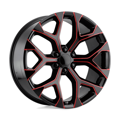 20x9 | 6x5.5 | 24 | 78.10 | Performance Replicas | GLOSS BLACK MILLED W RED TINT 176MR-295824