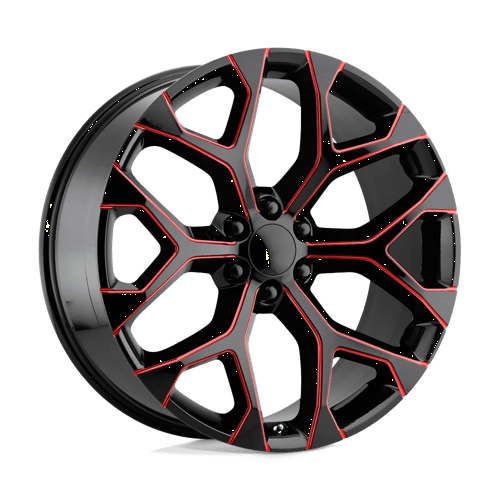 22x9 | 6x5.5 | 24 | 78.10 | Performance Replicas | GLOSS BLACK RED MILLED 176MR-2295824