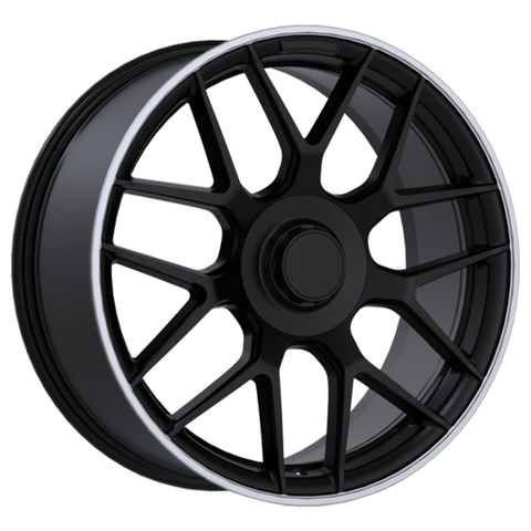 Replika R272 SATIN BLACK WITH MACHINED LIP 20X85 5x112