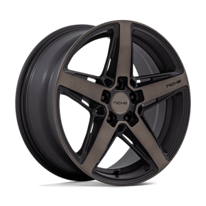 18x8 | 5x4.25 | 40 | 72.56 | Niche 1PC | MATTE BLACK W DOUBLE DARK TINT FACE M271188031+40