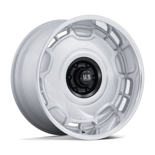 20x10 | 5x5.0 | 6 | 78.10 | US Mag 1PC | SILVER MATTE BLACK CENTER W DIAMOND CUT LIP UC146SD20105006