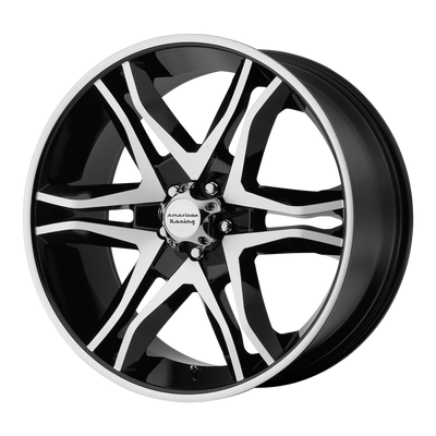 18x8.5 | 6x5.5 | 12 | 106.10 | American Racing | GLOSS BLACK MACHINED AR89388568312