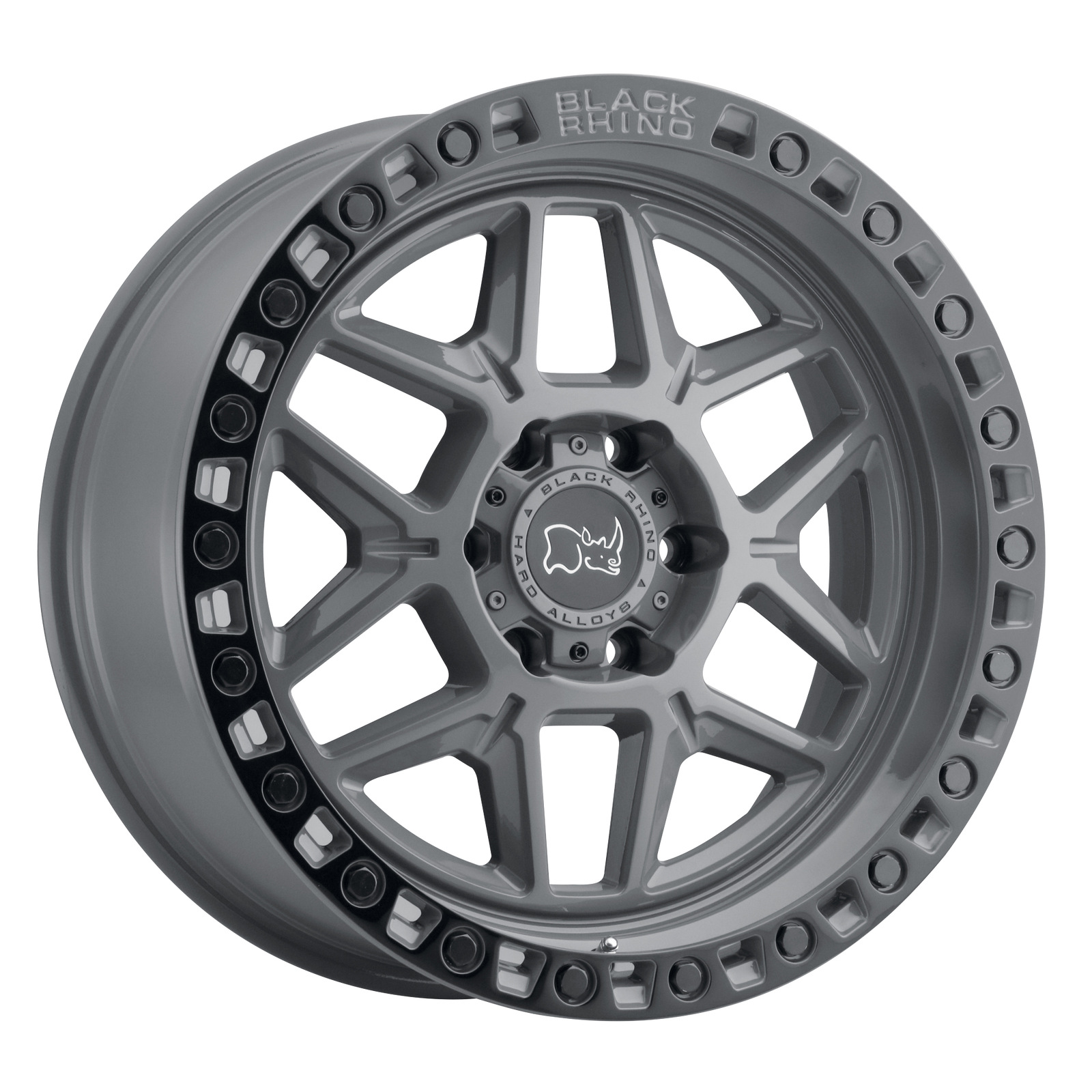 17x9 | 6x135 | 0 | 87.10 | Black Rhino Hard Alloys | BATTLESHIP GRAY W BLACK RING 1790KLS006135G87