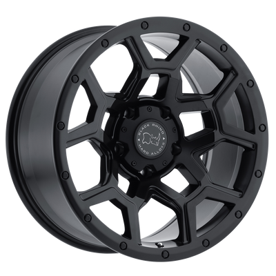 17x8 | 5x4.5 | 35 | 76.10 | Black Rhino Hard Alloys | MATTE BLACK 1780VRL355114M76