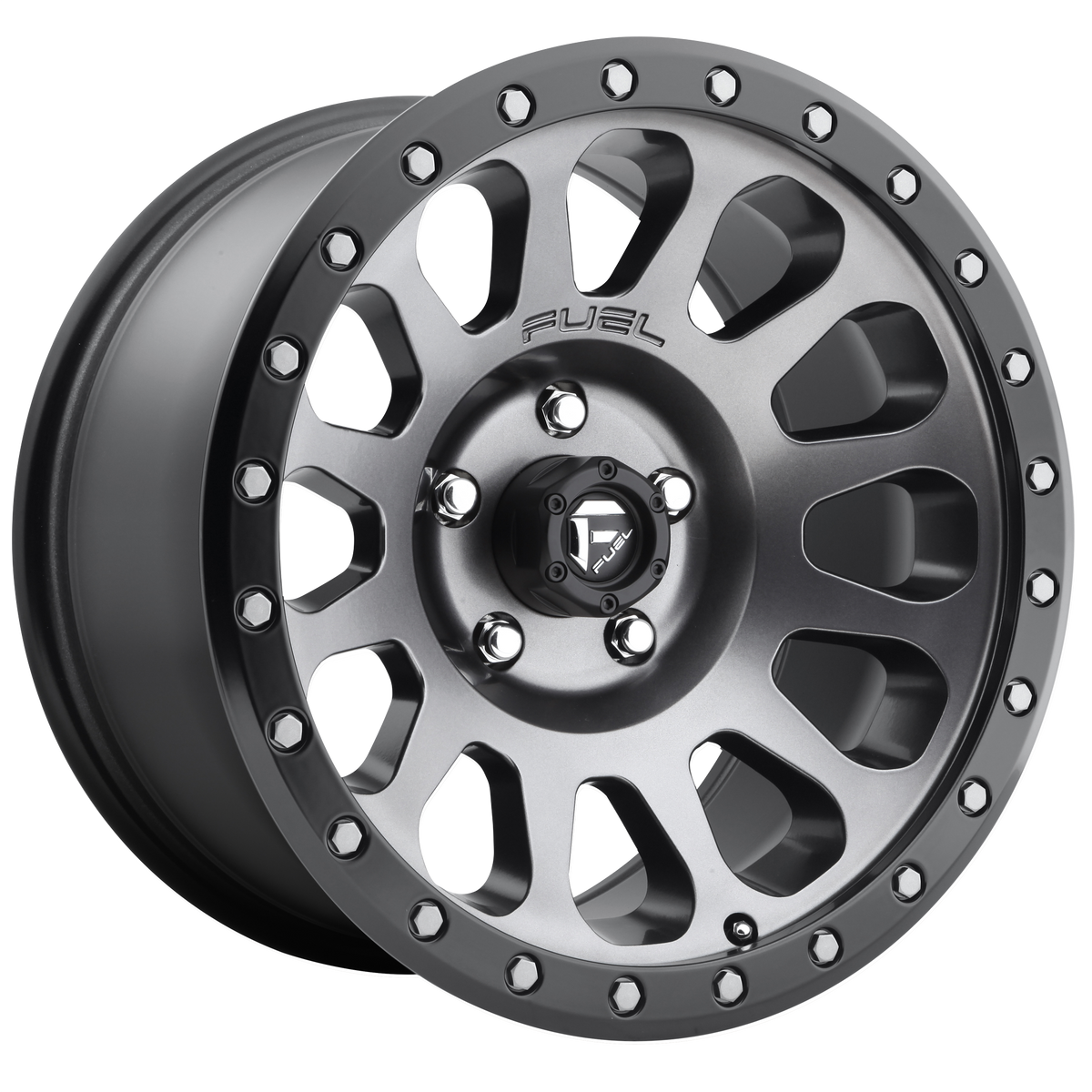 18x9 | 8x6.5 | 1 | 125.10 | Fuel 1PC | MATTE GUNMETAL BLACK BEAD RING D60118908250
