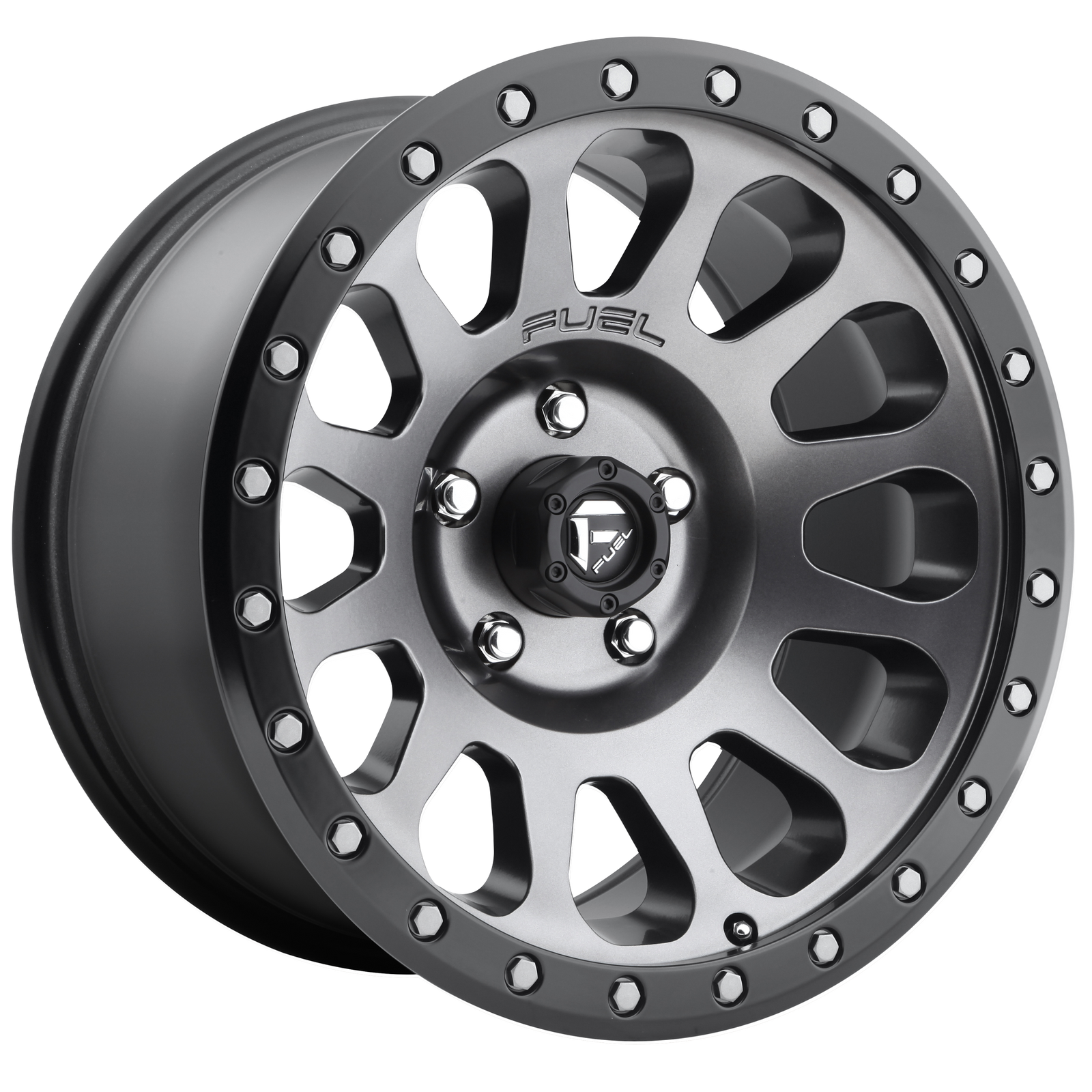 18x9 | 8x6.5 | 1 | 125.10 | Fuel 1PC | MATTE GUNMETAL BLACK BEAD RING D60118908250