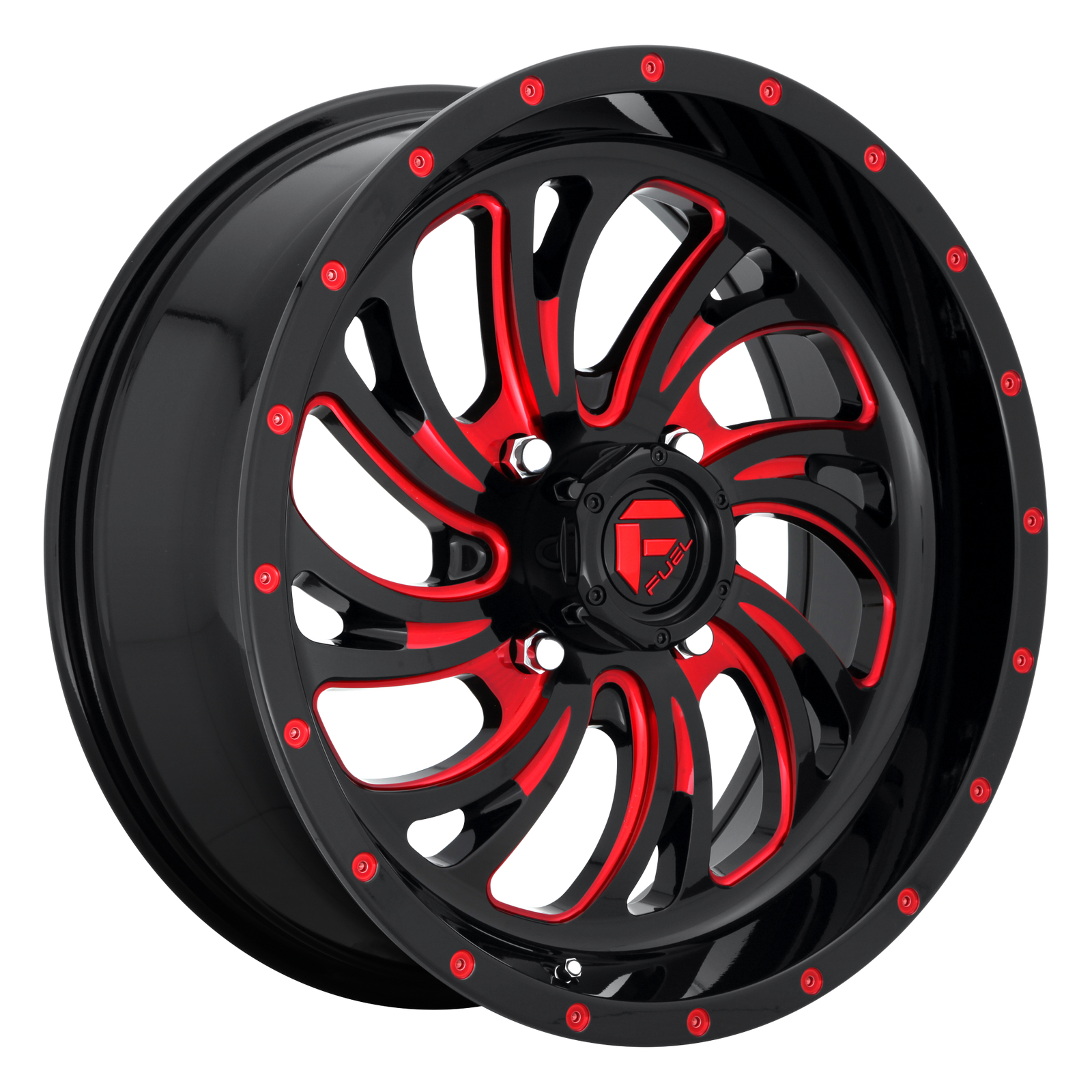 20x7 | 4x137 | 13 | 110.10 | Fuel UTV | GLOSS BLACK W RED TINT D6422070A644