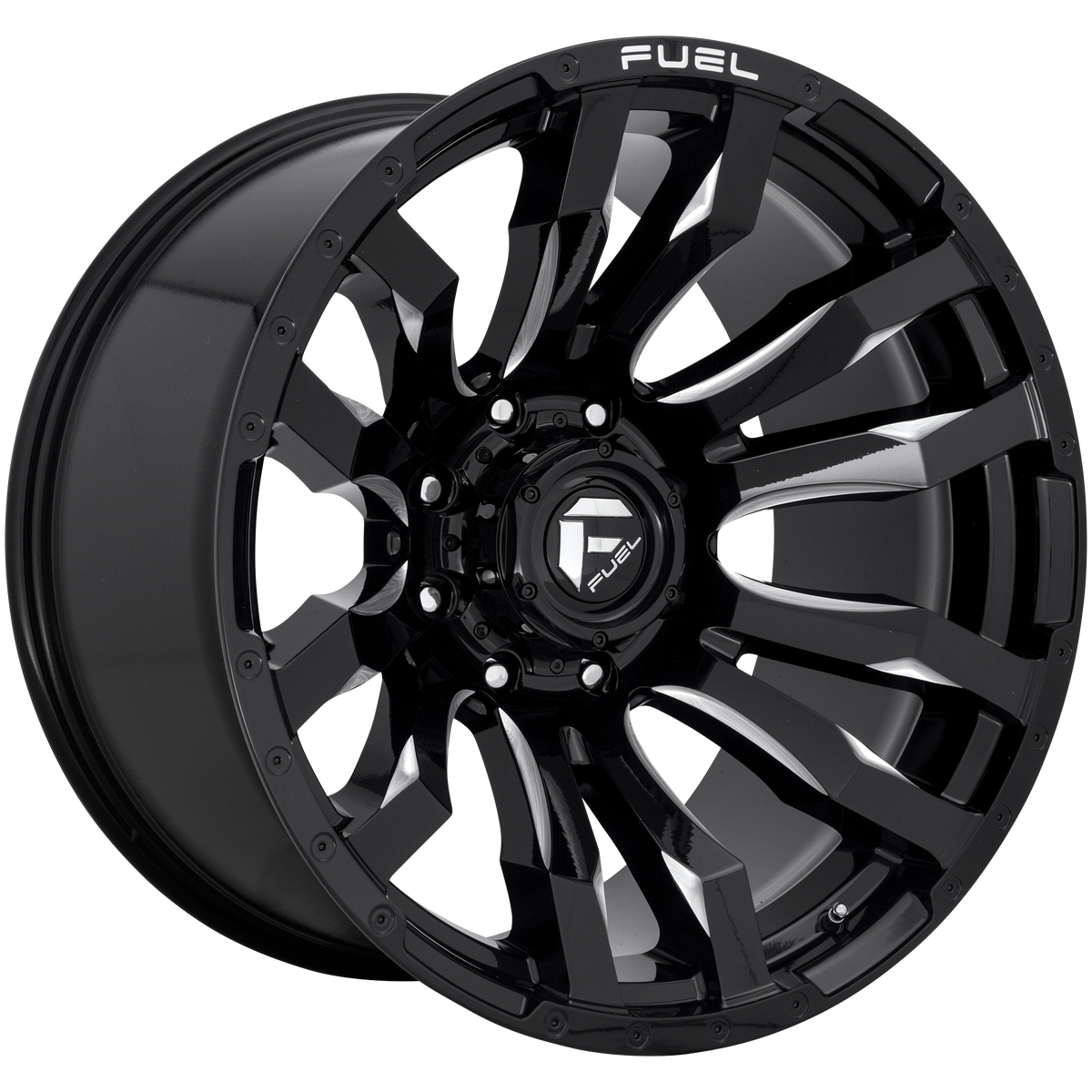 22x12 | 6x5.5 | -44 | 106.10 | Fuel 1PC | GLOSS BLACK MILLED D67322208447