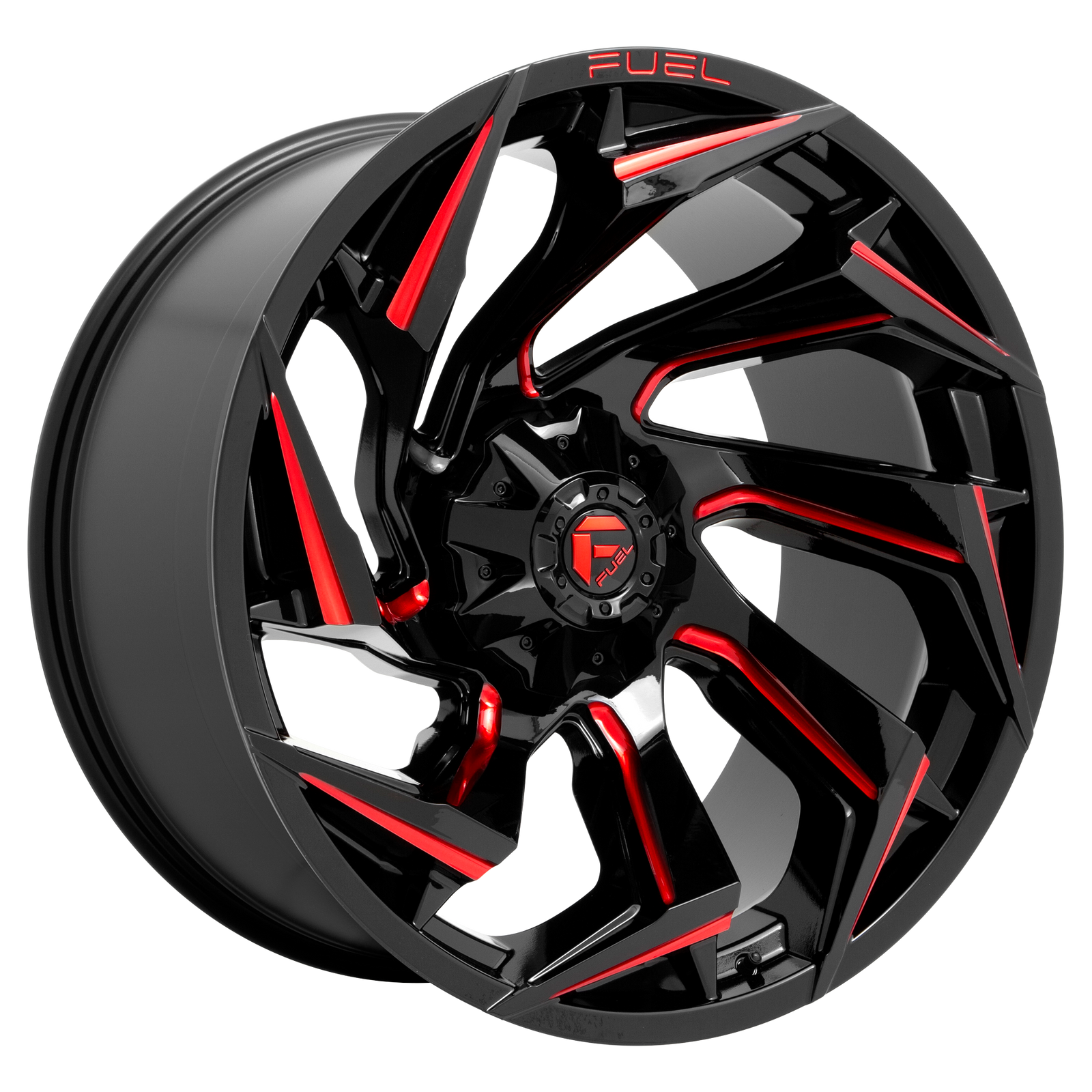 22x10 | 6x135 5.5 | -18 | 106.10 | Fuel 1PC | GLOSS BLACK MILLED W RED TINT D75522009847