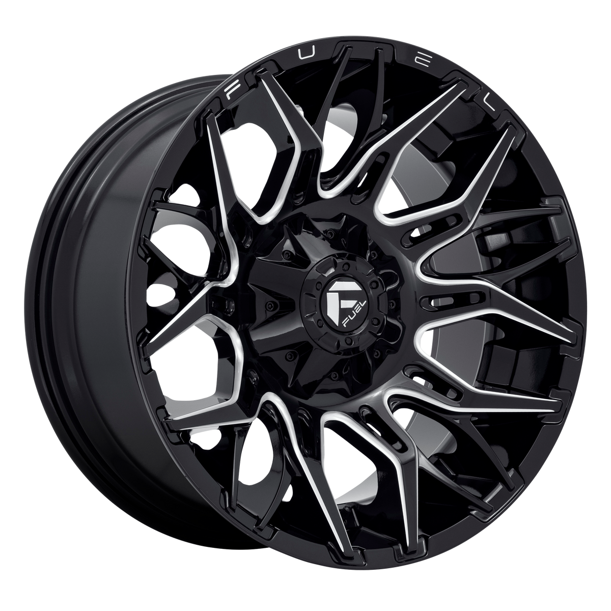 22x10 | 8x180 | -18 | 124.20 | Fuel 1PC | GLOSS BLACK MILLED D76922001847